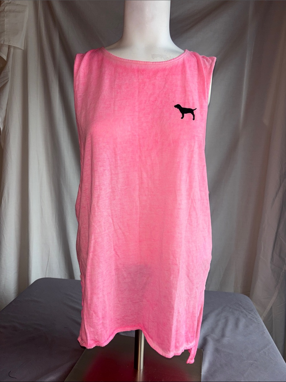 Victoria's Secret Hot Pink Sleeveless Tank with Dog Logo